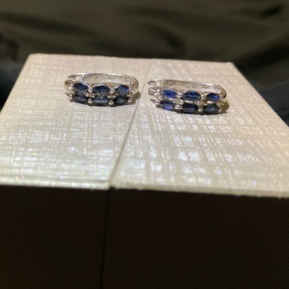 Sapphire/diamond earrings